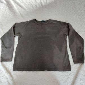 Bossini Essential Brown wool crew neck sweater - Large